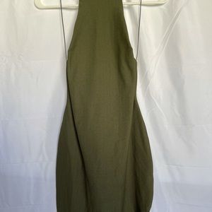 Olive green Low back dress
